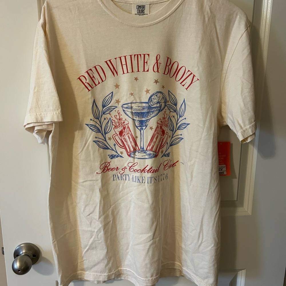 Comfort Colors Red White & Boozy Graphic T-Shirt